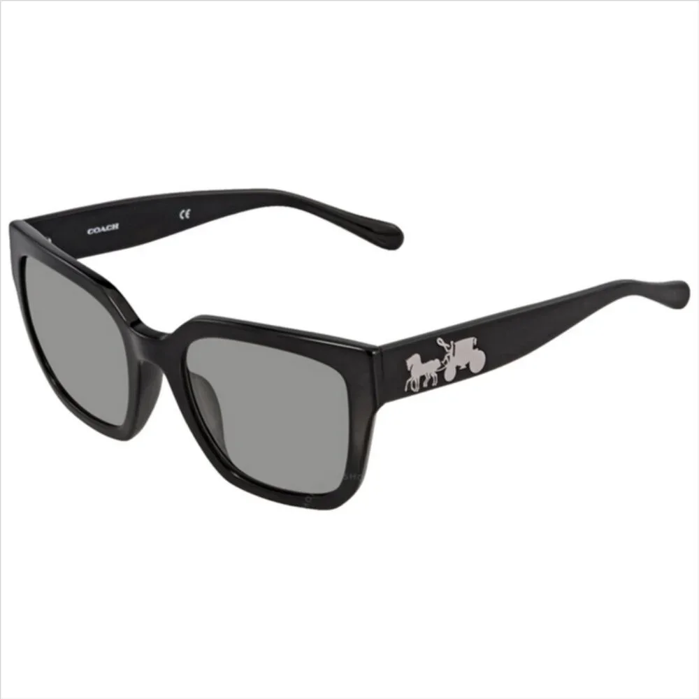 Coach HC8249F Sunglasses Black Light Grey